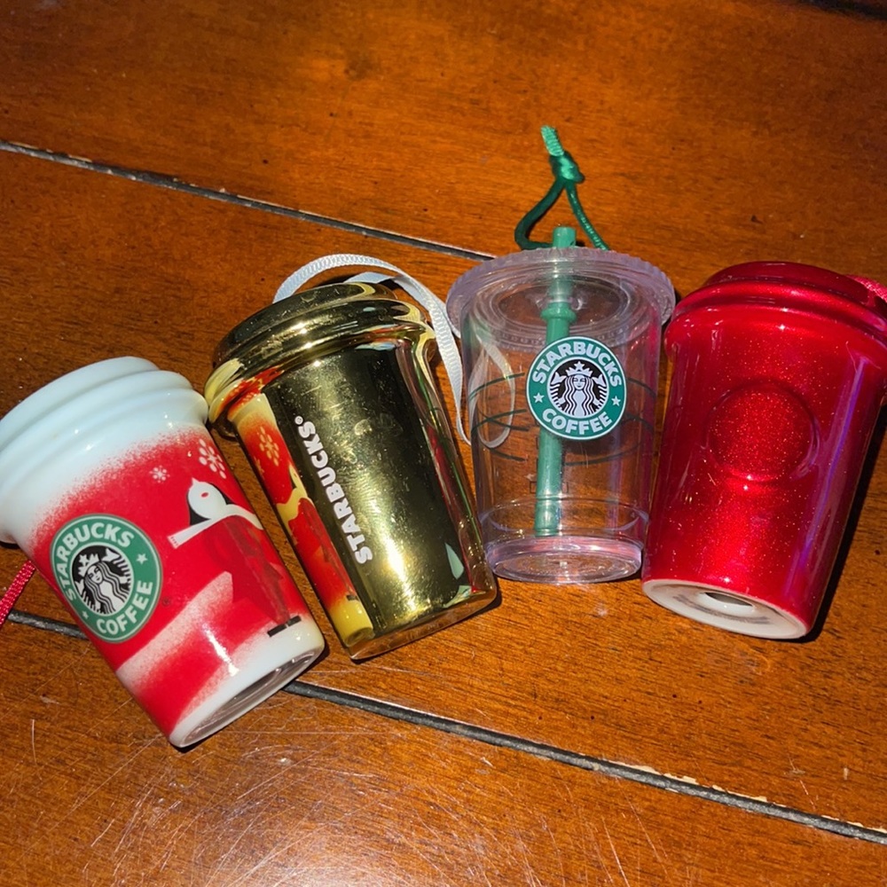 Starbucks Bundle of 4 pieces 2.5” Ornaments